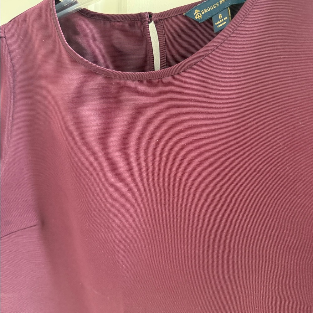 Brooks Brothers Deep Purple Short Sleeve Blouse - Picture 2 of 7